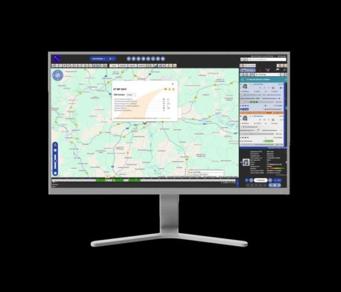 Dashboard-Ansicht des GPS-Explorer mit E-Power-Daten (Foto: GPSoverIP GmbH)