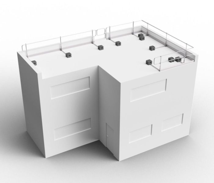 Die modularen Gel&auml;ndersysteme bieten kollektiven Absturzschutz (Foto: HYMER-Leichtmetallbau GmbH & Co. KG)