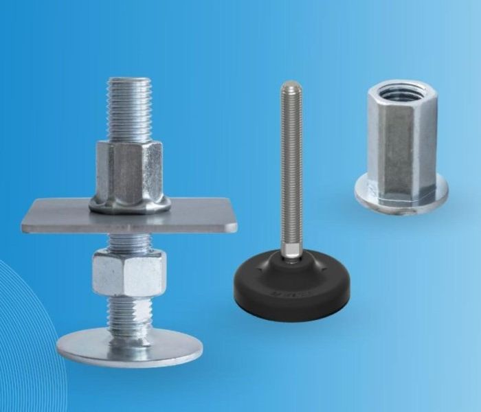 Stellf&uuml;&szlig;e und Blindnietmuttern (Foto: Bossard Deutschland GmbH)